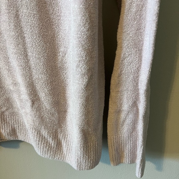 Barefoot Dreams Sweater Size Large Pink CozyChic Ultra Lite Crew Neck Pullover - Picture 6 of 8